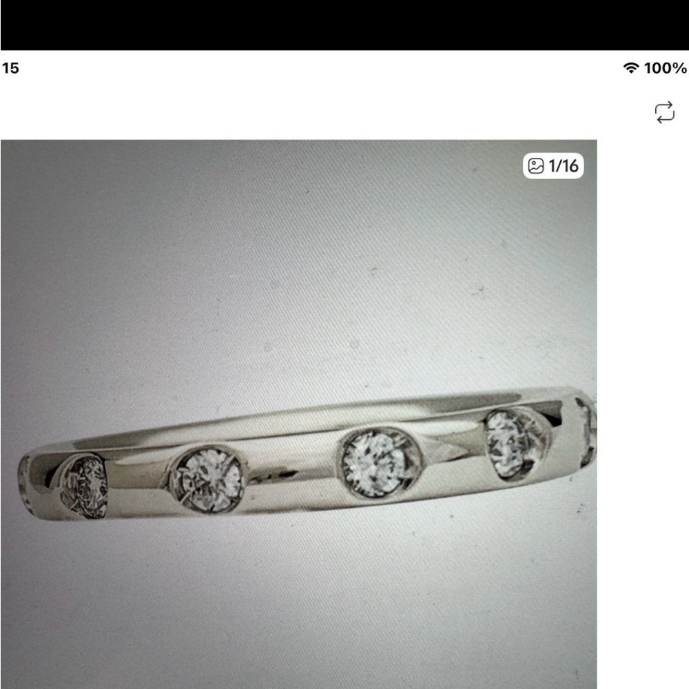 Pomellato lucciole white gold Wedding diamond band
sz 51.2 5.75 12 diamonds
